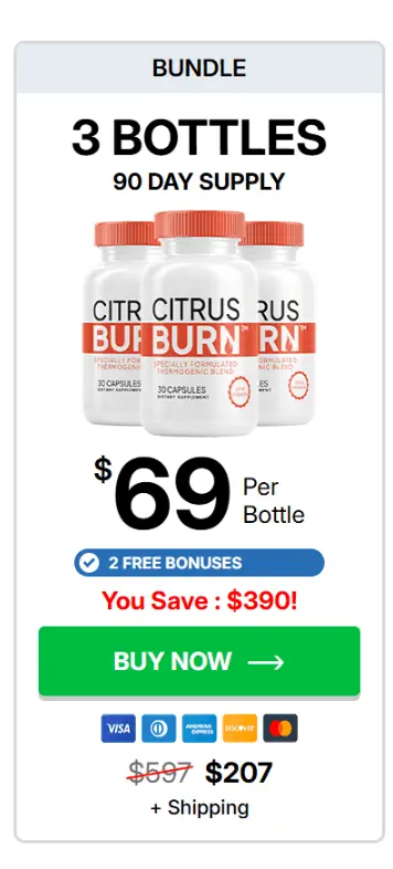 citrusburn price – 3 bottle