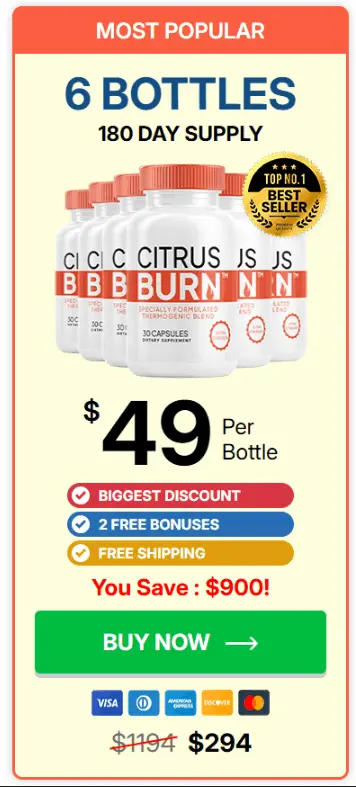 citrusburn price – 6 bottle